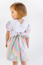 Short Sleeve Brigantine Dress - Southampton Stripe with Worth Avenue Stripe