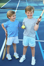 Prepletic™ Sheppy Shorts - Beale Street Blue & Grantley Gray with Worth Avenue White Stork