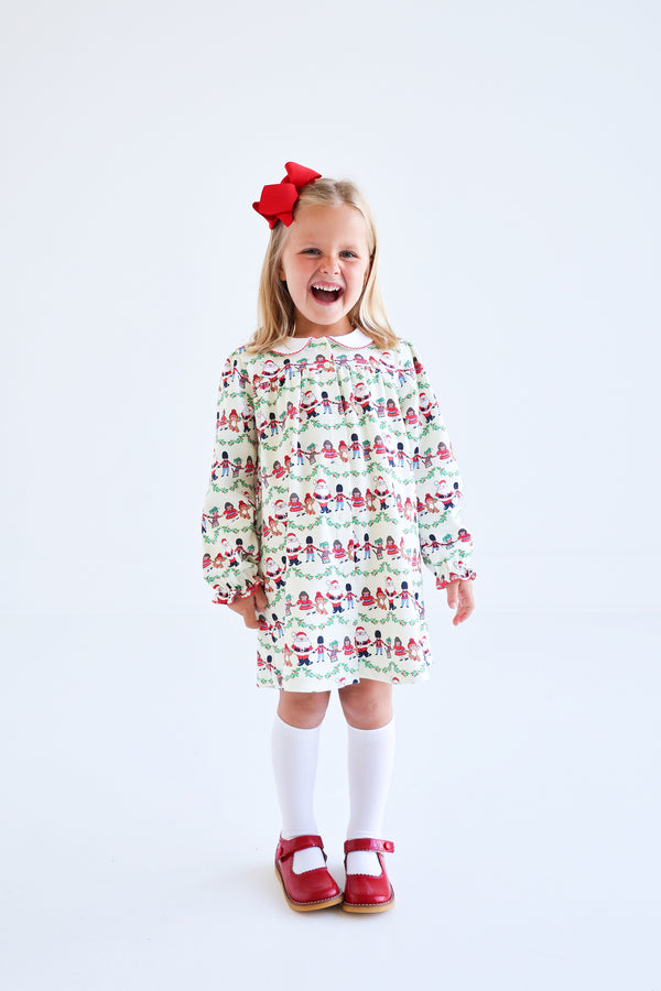 Long Sleeve Tabitha's Teacher's Pet Dress - Toying Around with Worth Avenue White & Richmond Red