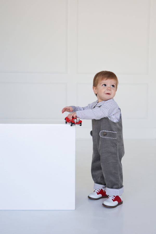 Ivy League Longall (Corduroy) - Grantley Gray with Grantley Gray Windowpane