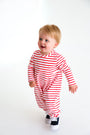 Long Sleeve Bradford Romper - Richmond Red Stripe