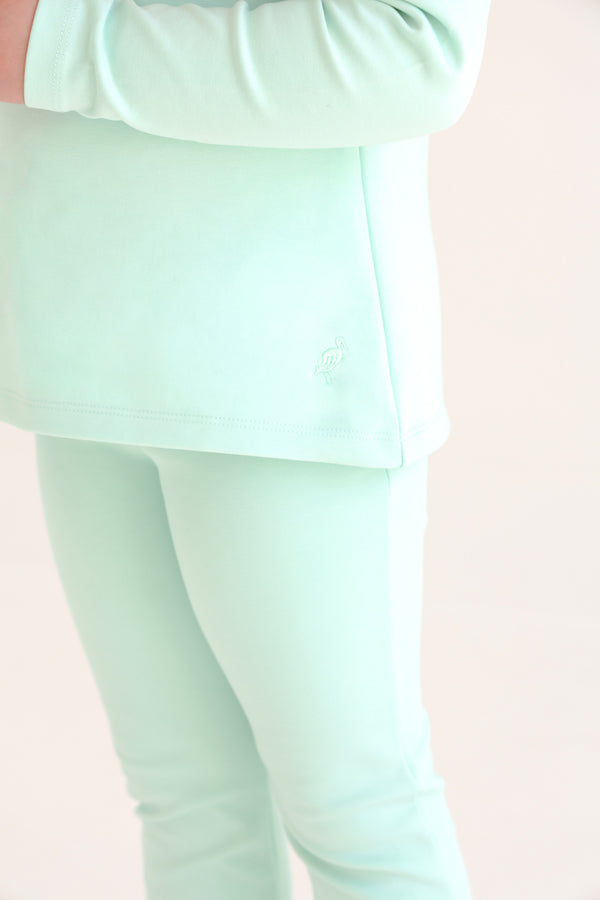 Prepletic™ Finley Funnel Sweatshirt - Sea Island Seafoam with Tonal Stork