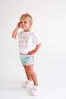 Prepletic™ Shimmy Shake Shorts - Old Greenwich Green with Sandpearl Pink & Sandpearl Pink Stork