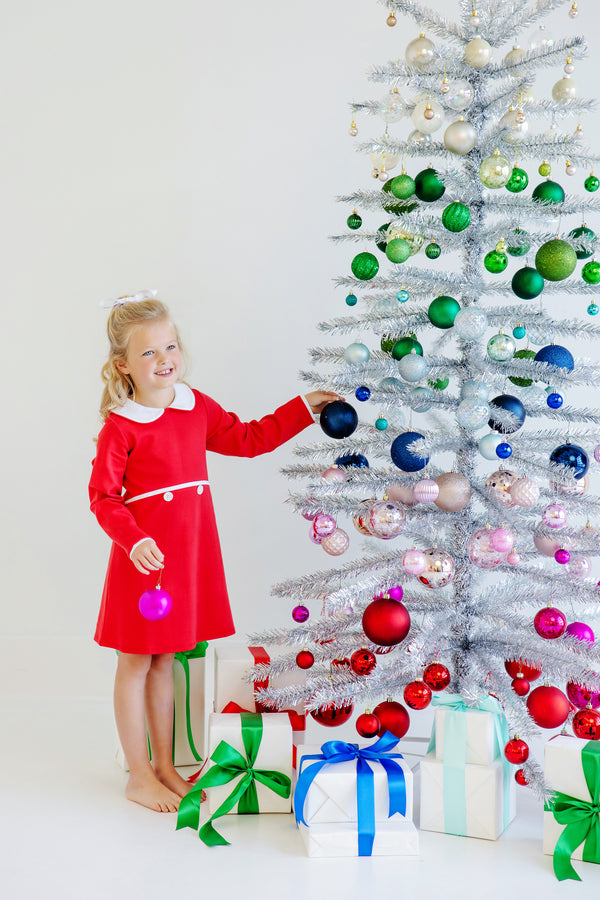 Lindy's Lunch Dress - Richmond Red with Worth Avenue White