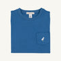 Carter Crewneck - Wood Boat Blue with Multicolor Stork