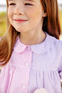 Tabitha's Teachers Pet Dress - Pink Greenbrier Gingham & Lauderdale Lavender Gingham