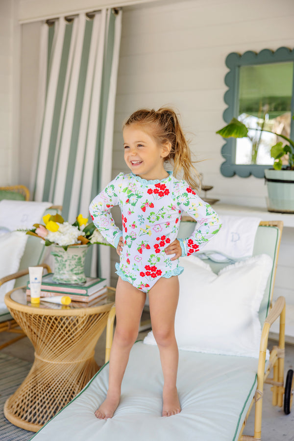 Sarasota Surf Suit - Berry Sweet with Belhaven Blue