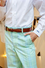 Prep School Pant - Pelham Bay Plaid (Green)