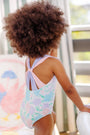 Seabrook Bathing Suit - Glastonbury Blooms with Palm Beach Pink & Lauderdale Lavender