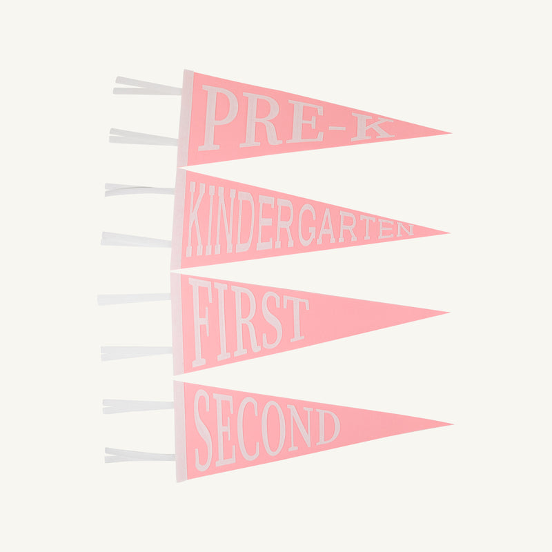Back to School Pennants - Hamptons Hot Pink