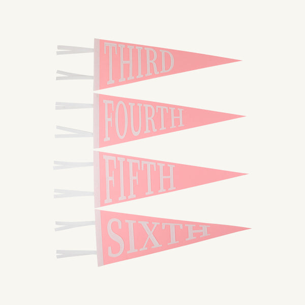 Back to School Pennants - Hamptons Hot Pink