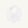 Bellyful Bib - Worth Avenue White with Palm Beach Pink Picot Trim