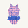 Bridgehampton Bathing Suit - Wilmington Waters with Rockefeller Royal Micro Dot