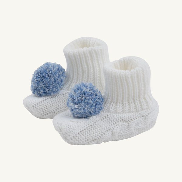 Bryer Booties - Worth Avenue White with Buckhead Blue & Barbados Blue