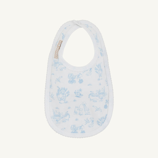 Burp Me Bib - Sir Proper's Sweet Arrival (Beale Street Blue) with Worth Avenue White