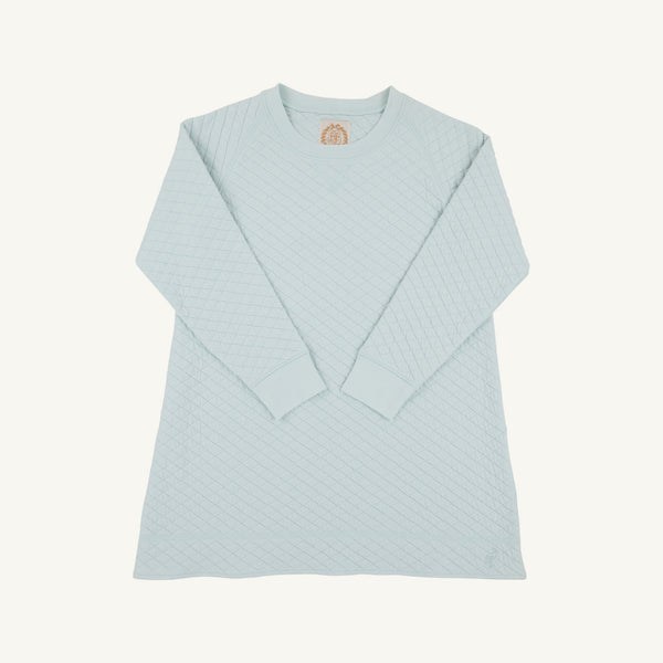 Cassidy Comfy Crewneck Dress Quilted - Old Greenwich Green