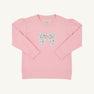 Puff Sleeve Cassidy Comfy Crewneck - Sandpearl Pink with Fair Street Floral Bow