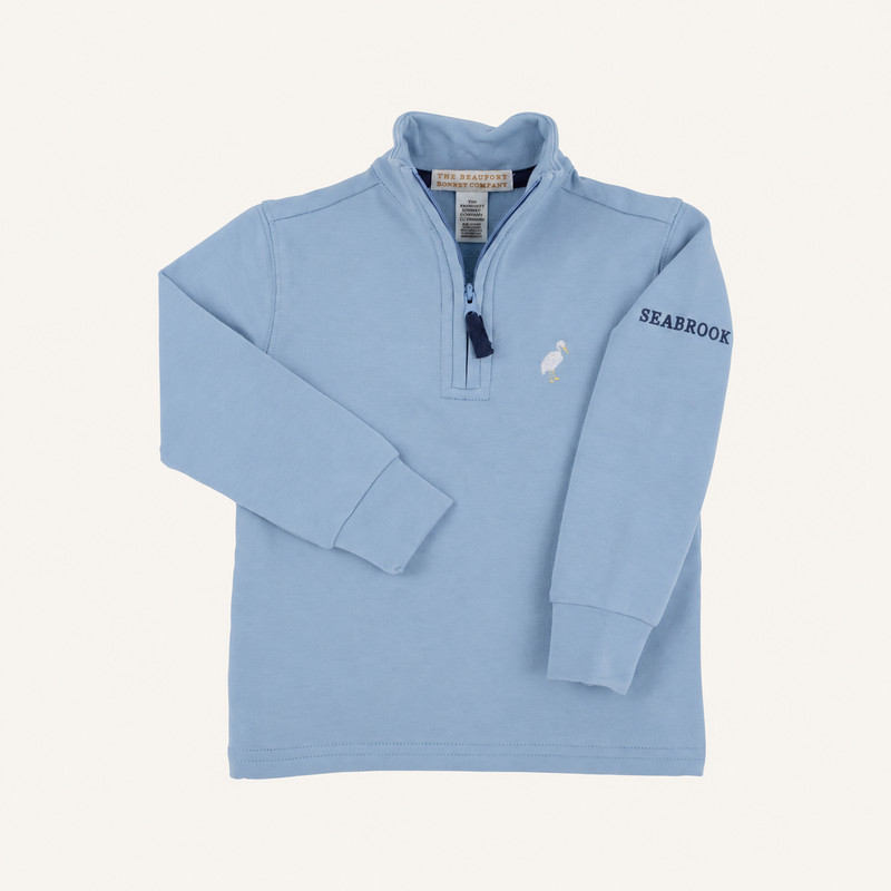 Hayword Half-Zip - Barrington Blue with Nantucket Navy Seabrook