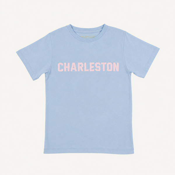 Sir Proper City Hopper T-Shirt - Beale Street Blue with Palm Beach Pink Charleston