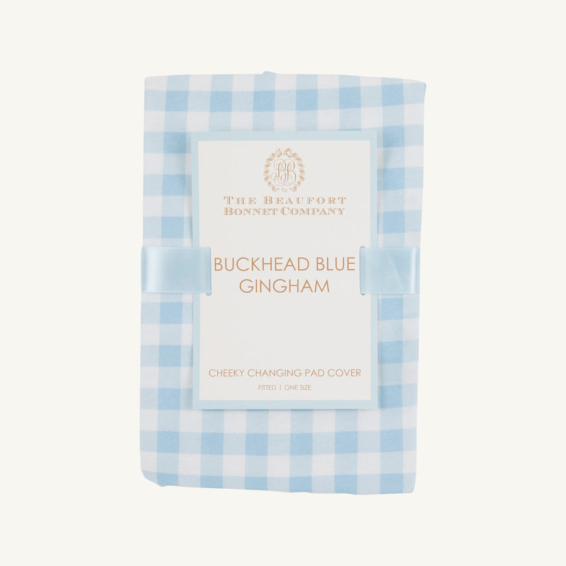 Cheeky Changing Pad Cover - Buckhead Blue Gingham