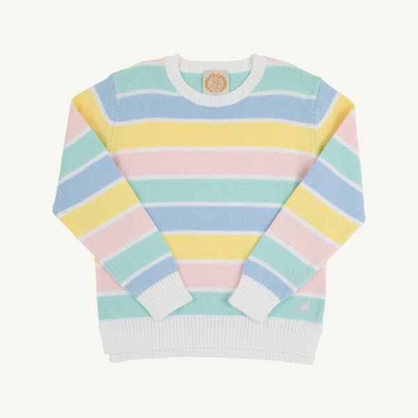 Cissy Sweater - Siesta Key Stripe with Palm Beach Pink