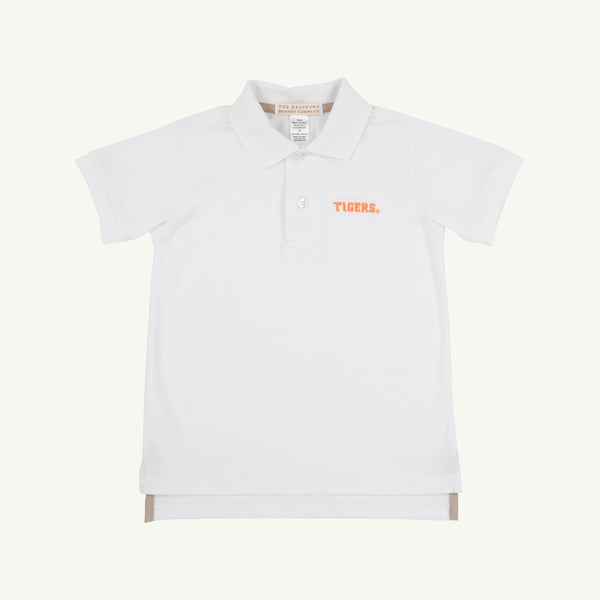 Clemson Prim & Proper Polo & Onesie - Worth Avenue White