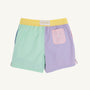 Country Club Colorblock Trunks - Pastel Perfection with Worth Avenue White Stork