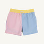 Country Club Colorblock Trunks - Pastel Perfection with Worth Avenue White Stork