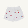 Critter Sheffield Shorts (Twill) - Worth Avenue White with American Flags