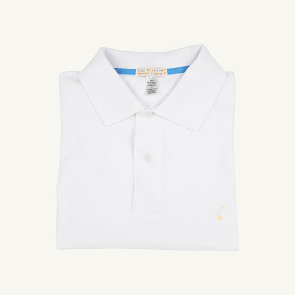 Croquet Party Polo (Men) - Worth Avenue White with Multicolor Stork