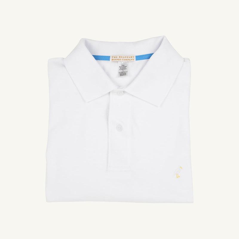 Croquet Party Polo (Men) - Worth Avenue White with Multicolor Stork