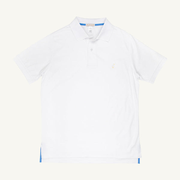 Croquet Party Polo (Men) - Worth Avenue White with Multicolor Stork