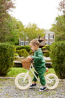 Long Sleeve Benny Romper - Grier Green with Palmetto Pearl