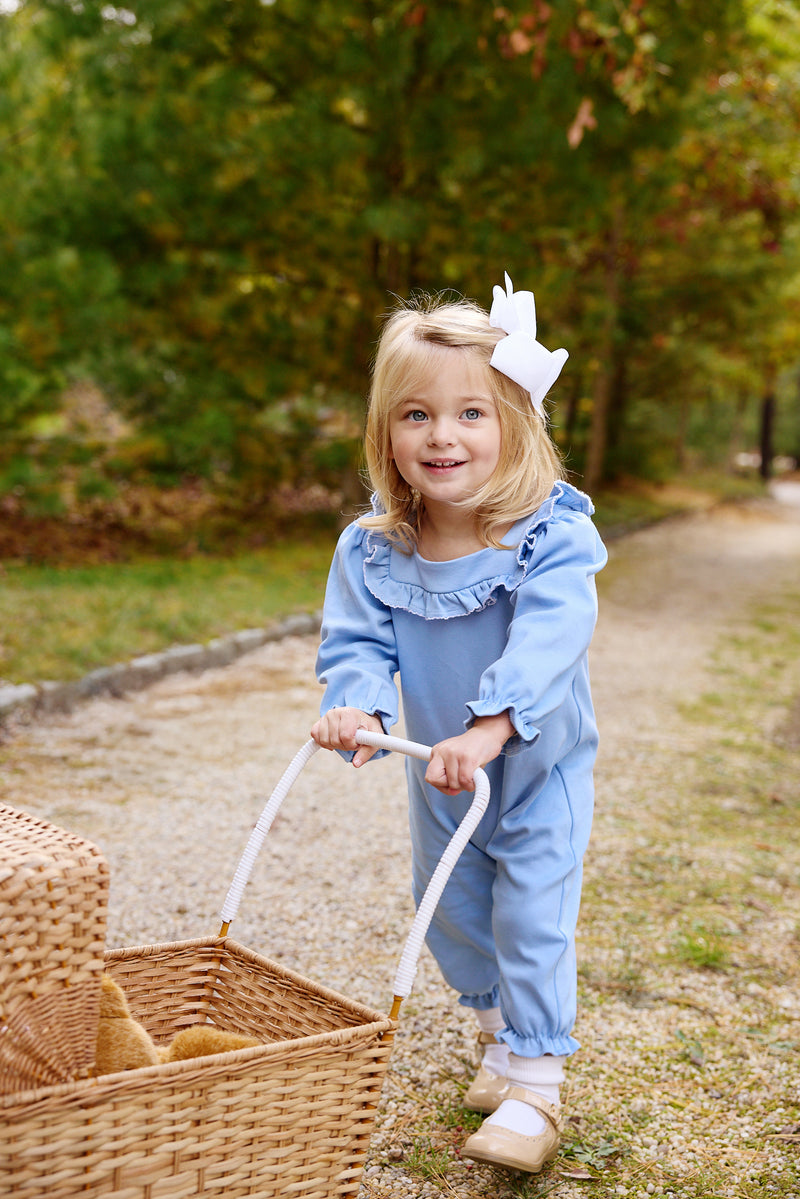 Darla Day Romper - Sarasota Sky with Worth Avenue White