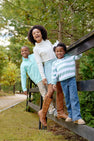 Isaac's Sweater - Old Greenwich Green Stripe