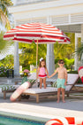 Grace Bay Bathing Suit - Hamptons Hot Pink & Richmond Red with Strawberry