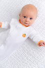 Twinkle Twinkle 2 in 1 - Worth Avenue White with Seashore Sherbet Pumpkin Embroidery