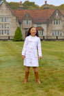 Lizzie's Luxe Leisure Dress - York Town Toile with Worth Avenue White