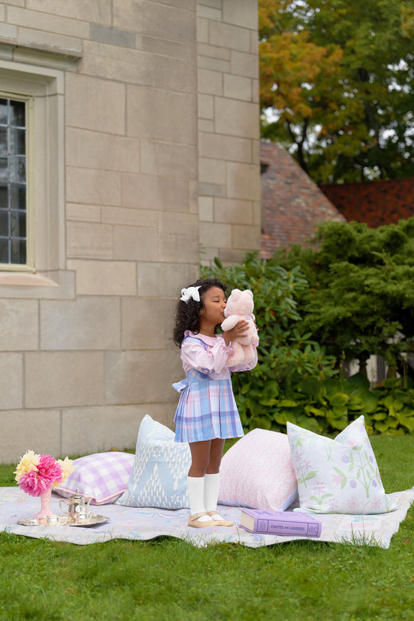 Long Sleeve Ramona Ruffle Shirt & Onesie - Palm Beach Pink with Palisades Purple