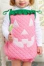 Happy Halloween Pink Pumpkin Costume (Toddler) - Hamptons Hot Pink Micro Dot with Palm Beach Pink & Kiawah Kelly Green