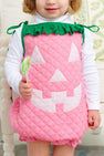 Happy Halloween Pink Pumpkin Costume (Toddler) - Hamptons Hot Pink Micro Dot with Palm Beach Pink & Kiawah Kelly Green