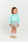 Long Sleeve Ramona Ruffle Shirt - Edisto Egg Blue