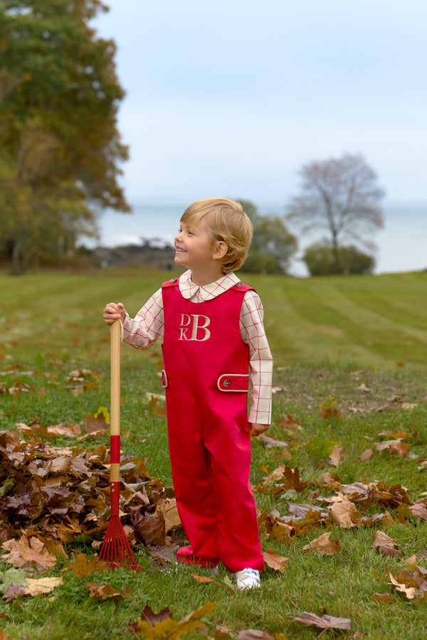 Peter Pan Collar Shirt (Long Sleeve Woven) - Oak Park Plaid