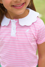 Prepletic™ Preppy Polo - Pier Party Pink Stripe with Worth Avenue White