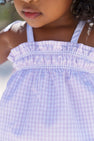 Rosey Romper - Lauderdale Lavender Gingham with Worth Avenue White