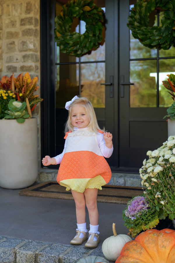 Happy Halloween Candy Corn Costume (Toddler) - Worth Avenue White with Tega Cay Tangerine Micro Dot & Lake Worth Yellow