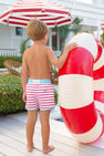 Tanner Trunks - Richmond Red Stripe with Belhaven Blue
