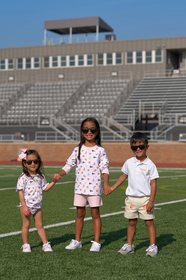 Clemson Britt Bubble - Tiger Triumph with Worth Avenue White & Palm Beach Pink