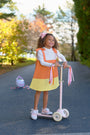 Happy Halloween Candy Corn Costume - Worth Avenue White with Tega Cay Tangerine & Lake Worth Yellow