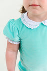 Bedford Bubble - Edisto Egg Blue Velveeteen with Worth Avenue White